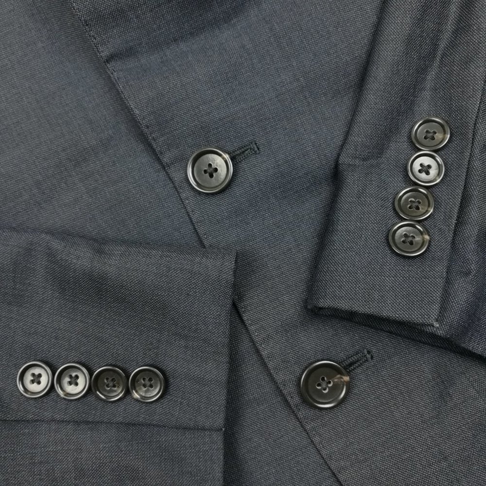 J Crew 36S Ludlow Slim Fit Italian Wool Sharkskin Blue Sport Coat Suit Jacket - Picture 4 of 10